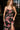 Scarlet Black Multi Floral Satin Midi Dress- close up front top view