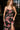 Scarlet Black Multi Floral Satin Midi Dress- close up front top view