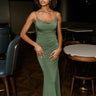 Destiny Green Mesh Midi Dress- full view