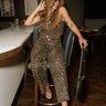 Gia Cheetah Denim Wide Leg Pants- full body view