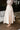 Kyra Cream Flare Midi Skirt- close up side view