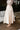 Kyra Cream Flare Midi Skirt- close up side view