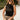 Lylah Black & Cream Ruffle Tank- front view