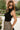 Lylah Black & Cream Ruffle Tank- frontal side view