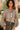 Sierra Brown Stripe Front Ties Top- close up top view