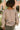 Sierra Brown Stripe Front Ties Top- close up back view