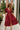 Estella Deep Rust Eyelet Zip-Up Midi Dress- full close up view