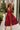 Estella Deep Rust Eyelet Zip-Up Midi Dress- full close up view