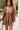 Jordan Mocha Brown Long Sleeve Romper- front top view