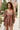 Jordan Mocha Brown Long Sleeve Romper- frontal top view