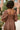 Jordan Mocha Brown Long Sleeve Romper- close up back view