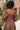 Jordan Mocha Brown Long Sleeve Romper- close up back view