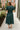 Estella Teal Eyelet Zip-Up Midi Dress- full back view