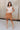 Jocelyn Faux Leather Skort - Camel - Front view