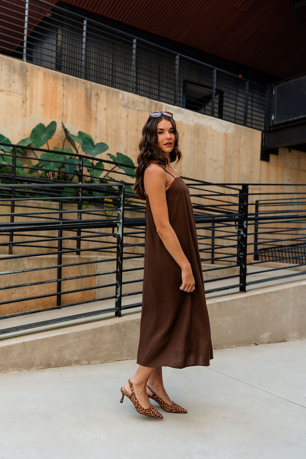 brown dress woman KRISTI BROWN MAXI DRESS