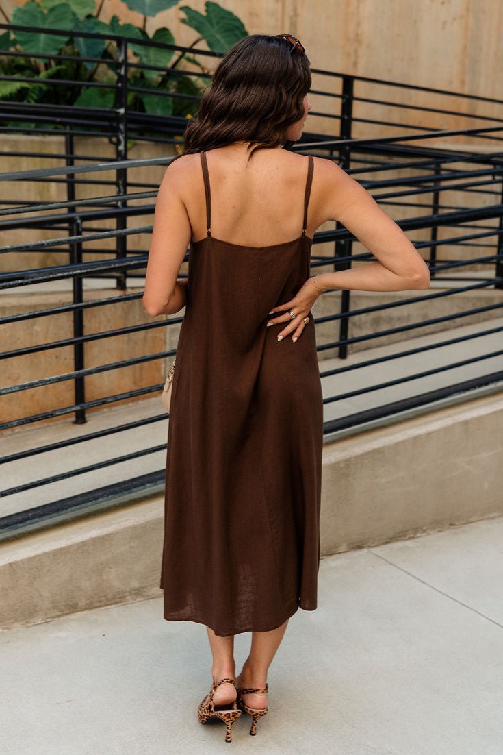 KRISTI BROWN MAXI DRESS - Lizard Thicket KRISTI BROWN MAXI DRESS - Lizard Thicket