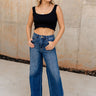 Judy Blue: Bianca Wide Leg Jeans - Full body front view