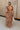 Seraphina Brown Floral Ruffle Maxi Dress - Full body back view
