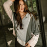 Natalie Grey Color Block Sweatshirt - Front view