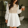 Heather Twofer Sweater Mini Dress - Front view