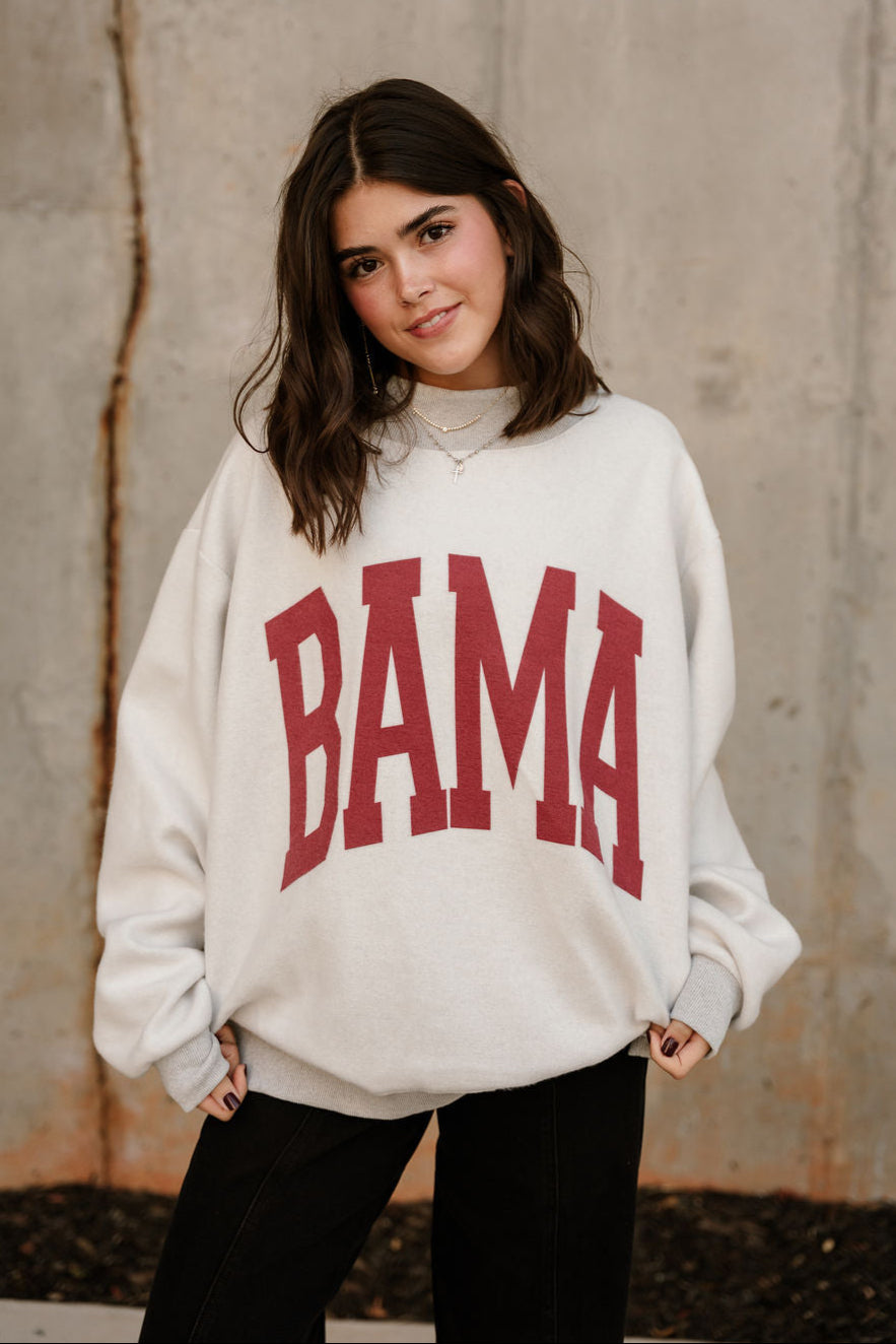 Alabama Reversible Mock Neck Sweatshirt- front view