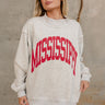 Mississippi Reversible Mock Neck Sweatshirt- front view