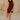 Helen Dark Wine Satin Mini Dress- front full view