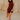 Helen Dark Wine Satin Mini Dress- front full view