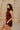 Helen Dark Wine Satin Mini Dress- frontal side view