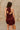Helen Dark Wine Satin Mini Dress- full back view