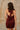 Helen Dark Wine Satin Mini Dress- back view