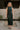 Elisa Dark Green Satin Midi Dress- front full view