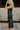 Elisa Dark Green Satin Midi Dress- close up side view