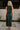 Elisa Dark Green Satin Midi Dress- back view