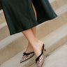 Chinese Laundry Mel Dot Mesh Kitten Heel- frontal side view