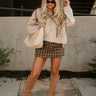 Nyla Natural & Brown Stitch Knit Sweater- full body view