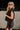 Elle Navy Knit Button-Up Vest- frontal side view