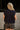 Elle Navy Knit Button-Up Vest- full back view