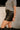 Leona Washed Black Leather Mini Skirt- frontal side view