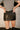 Leona Washed Black Leather Mini Skirt- close up back view