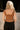 Loretta Light Brown Front Ties Tank- close up back view