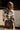 Reya Taupe & Black Floral Ruched Top- back view