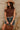 Maia Brown Ruched Sleeveless Tank- frontal top view