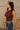 Maia Brown Ruched Sleeveless Tank- side view