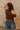 Maia Brown Ruched Sleeveless Tank- close up back view