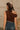 Maia Brown Ruched Sleeveless Tank- back view