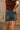 Lena Denim Studded Frayed Mini Skirt- back view