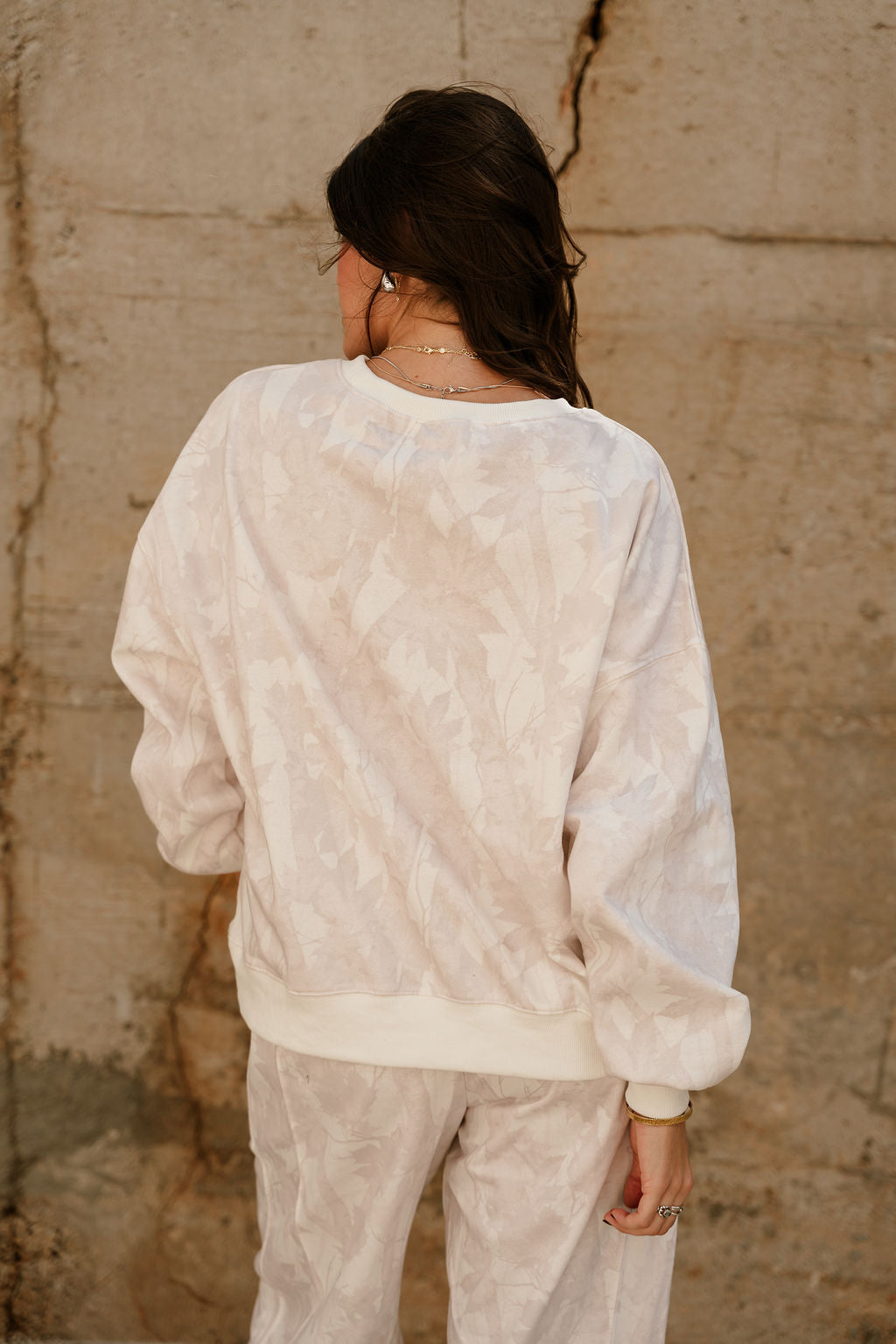 Solana Beige Woodland Camo Sweatshirt- back view