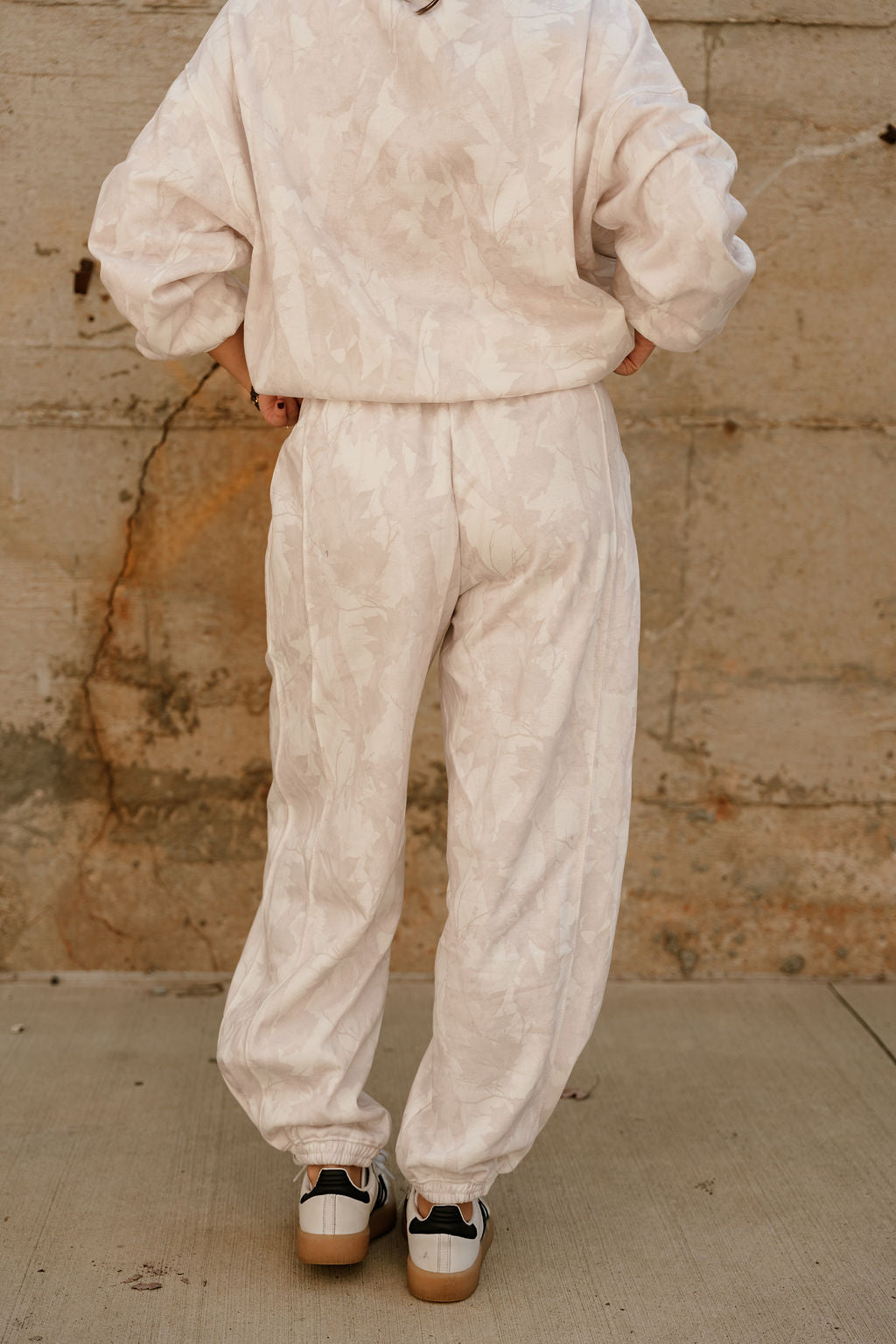 Solana Beige Woodland Camo Jogger Pants- back view