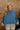 Aleena Blue Knit Sweater- close up front view